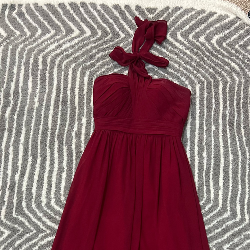 Elegant Red Maxi Skirt